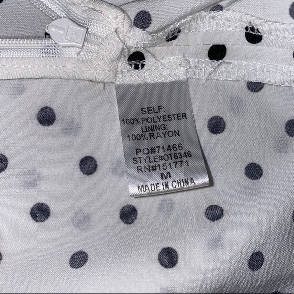 Black and white polka dot adjustable strap - Picture 7 of 10